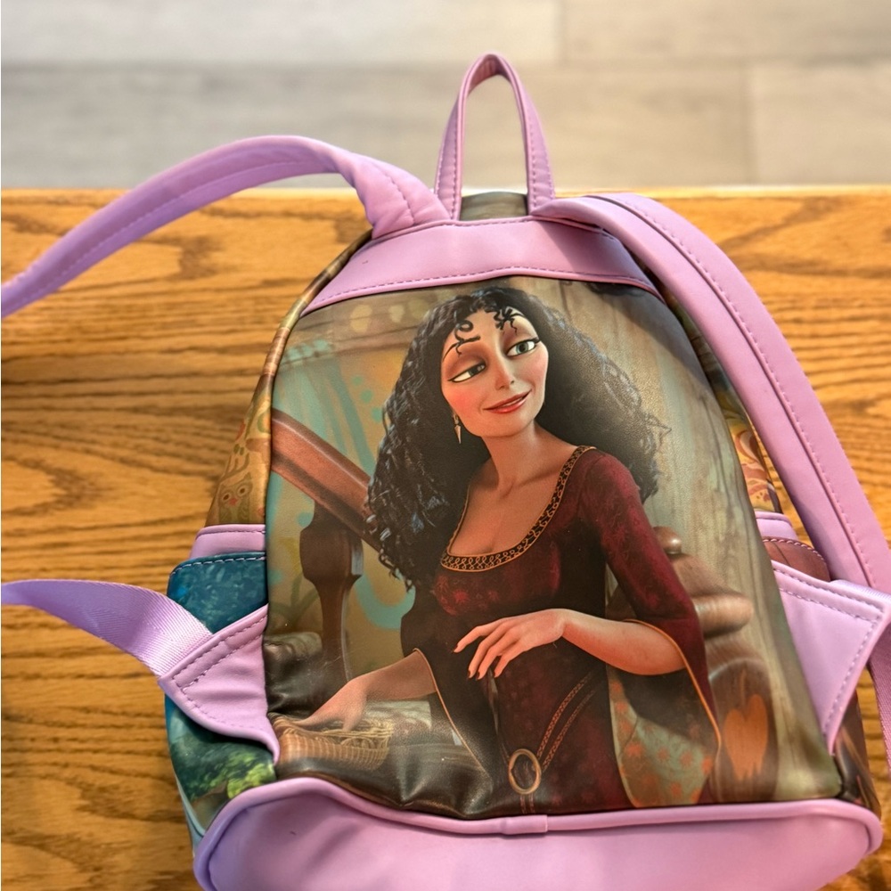 Loungefly Disney Tangled Mini Backpack - Purple and Brown - Picture 2 of 3